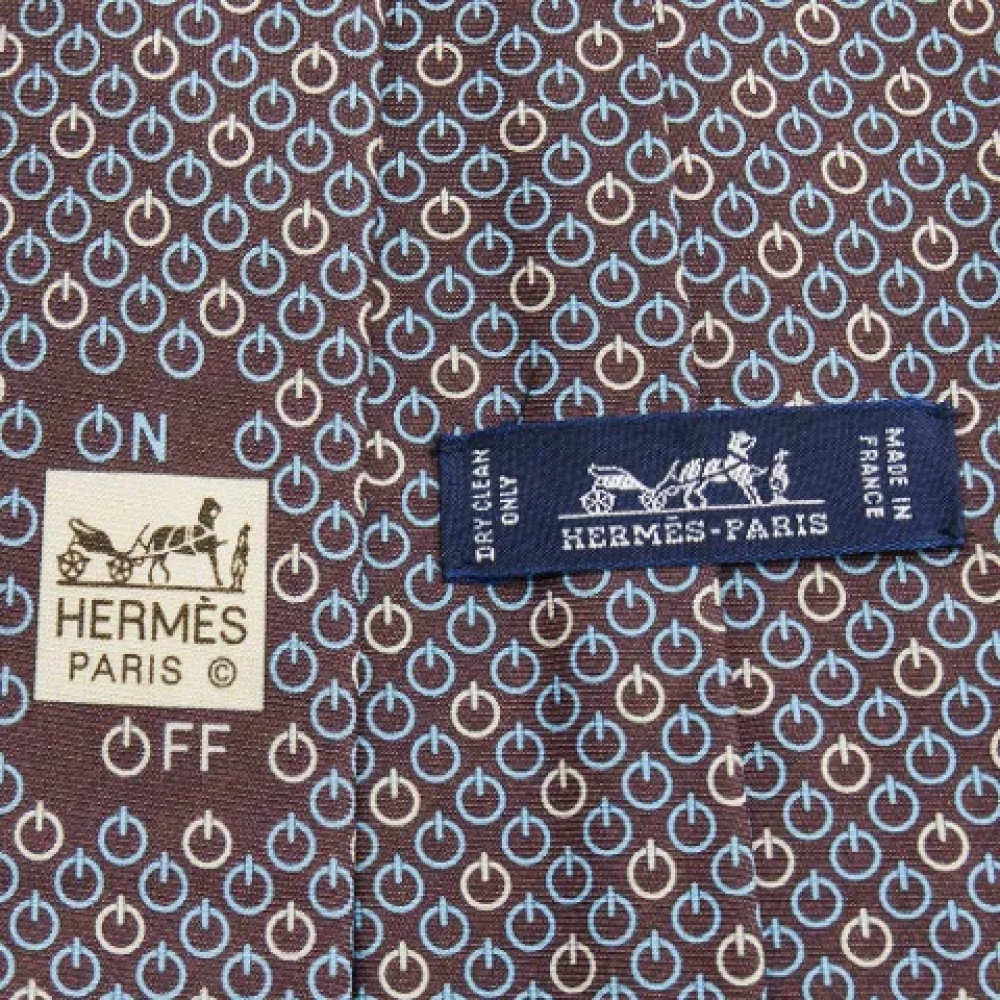 Hermès Vintage Pre-owned Silk tops Brown Heren