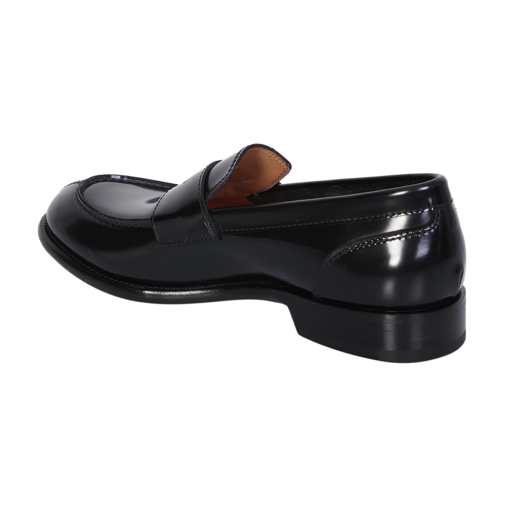 Santoni Tijdloze zwarte loafers voor heren Black Heren