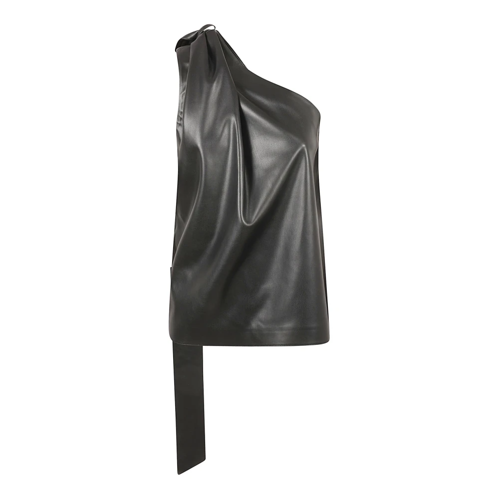 Stella Mccartney Zwarte Top met Sjaal Detail Black Dames