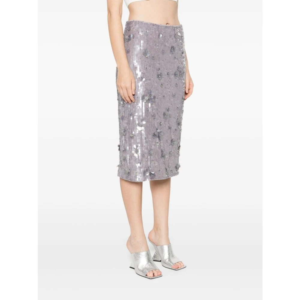 P.a.r.o.s.h. Lichtgrijs Melange Rok Gray Dames