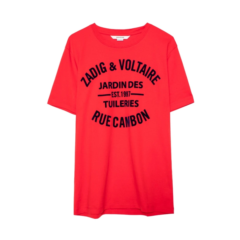 Zadig & Voltaire Tommy Blason Heren T-Shirt Red Heren