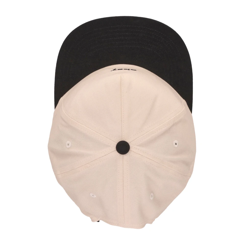 Obey Zwarte Gebogen Klep Snapback Pet Beige Heren