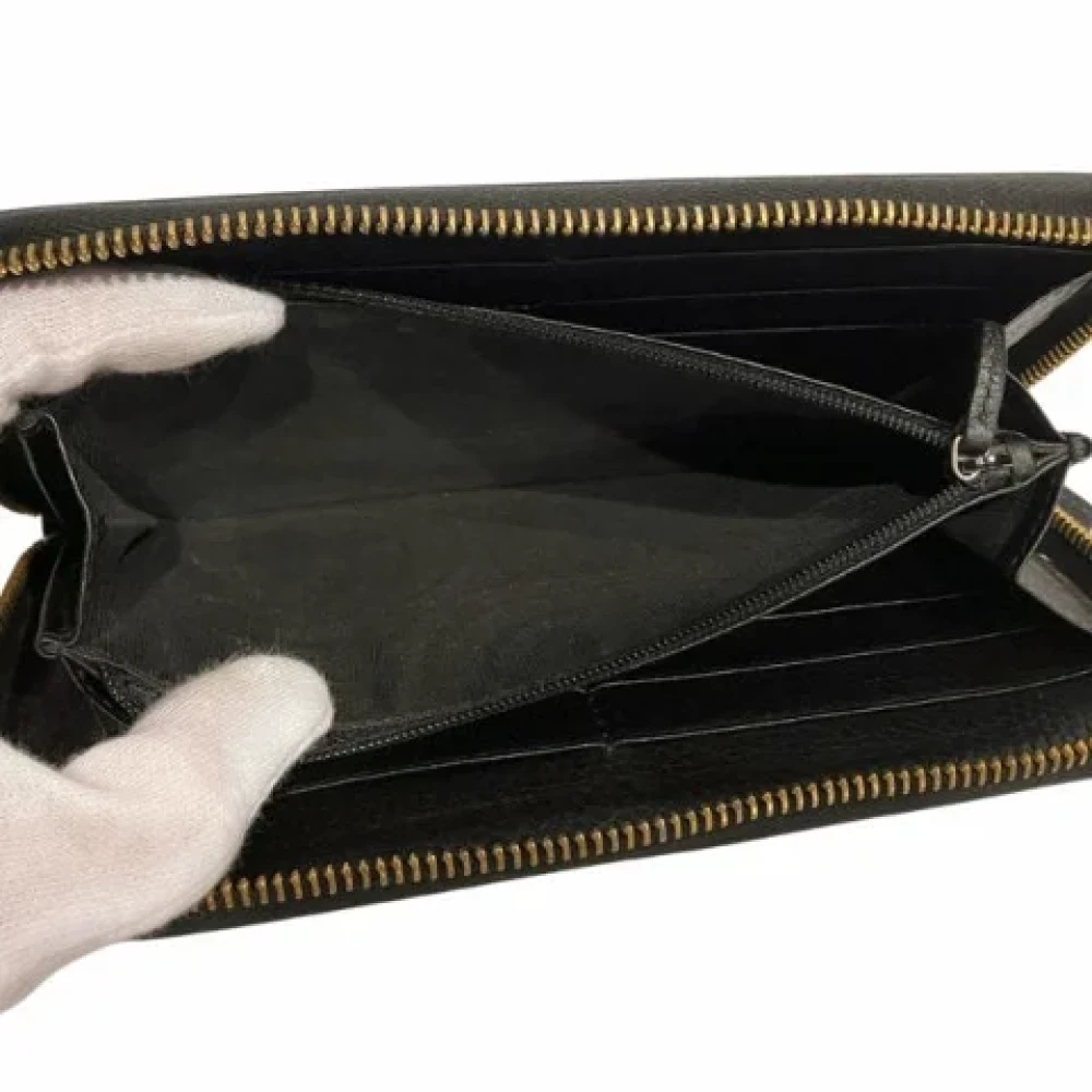 Gucci Vintage Pre-owned Leather wallets Black Dames