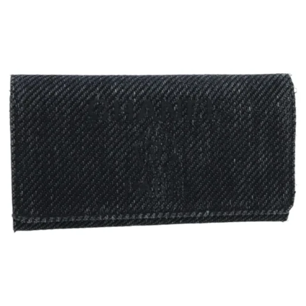 Chanel Vintage Pre-owned Canvas wallets Blue Dames