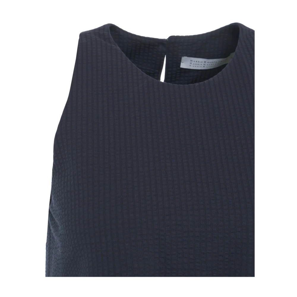 Harris Wharf London Blauwe Halternek Maxi Jurk Blue Dames