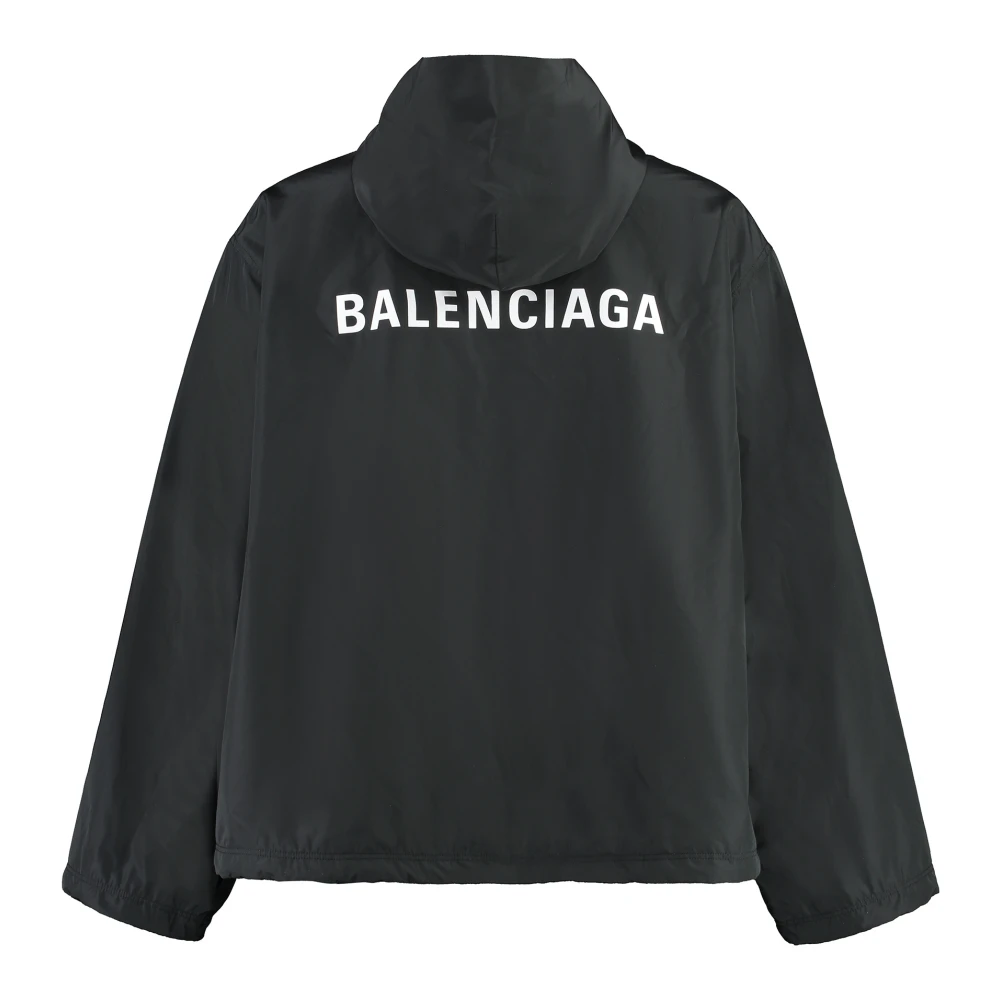 Balenciaga Hooded Jack met Volledige Ritssluiting Black Heren