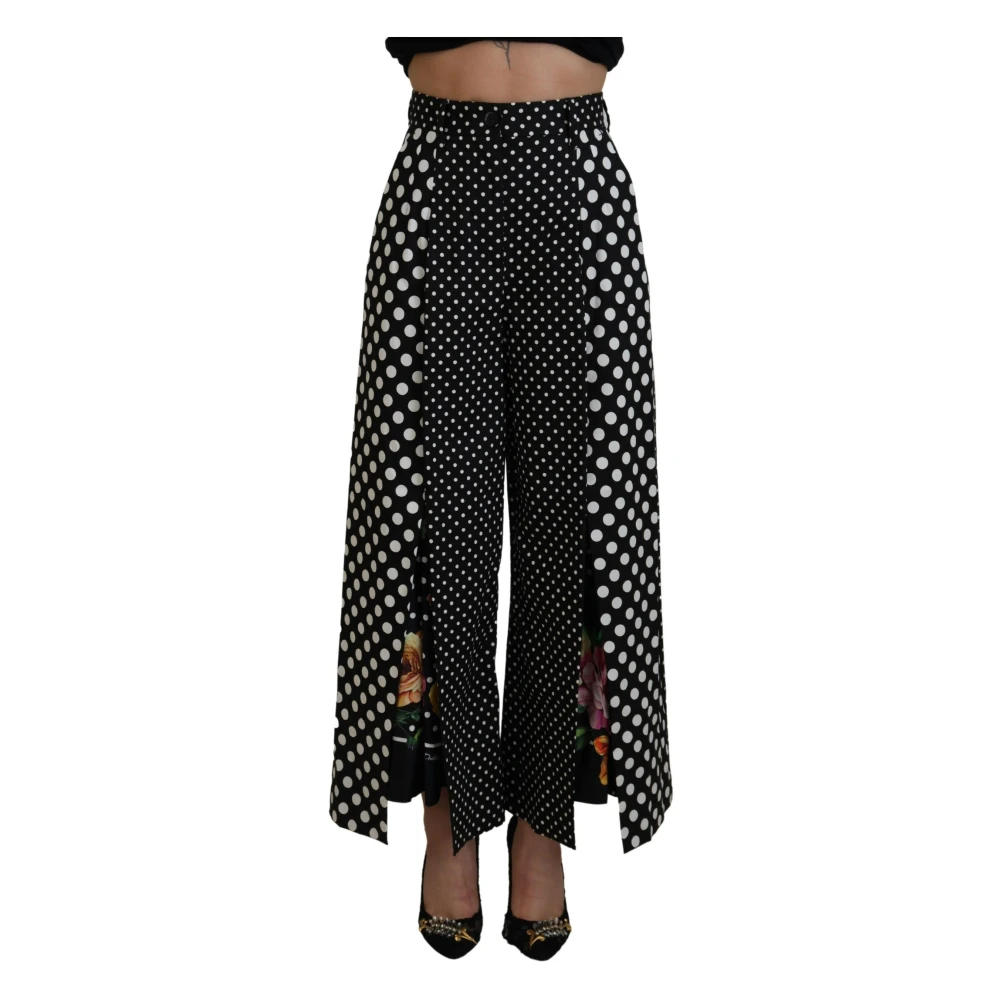 Dolce & Gabbana Polka Dot High-Waist Broek Black Dames