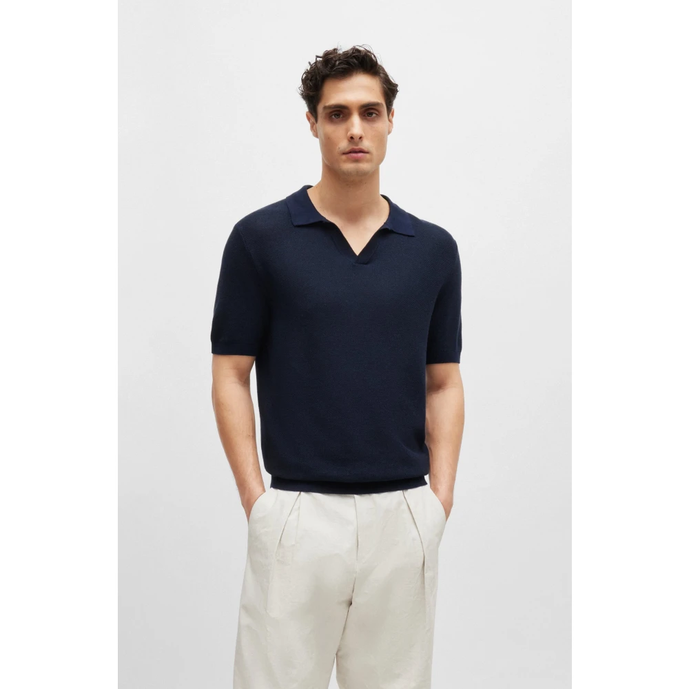 Boss Heren Polo Shirt Blue Heren