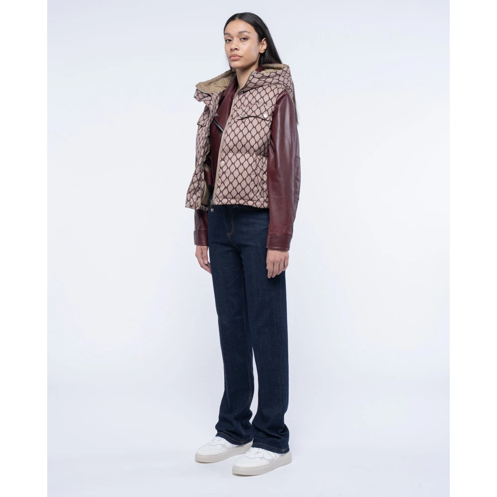 John Richmond Gewatteerd vest met capuchon collectiepatroon Multicolor Dames