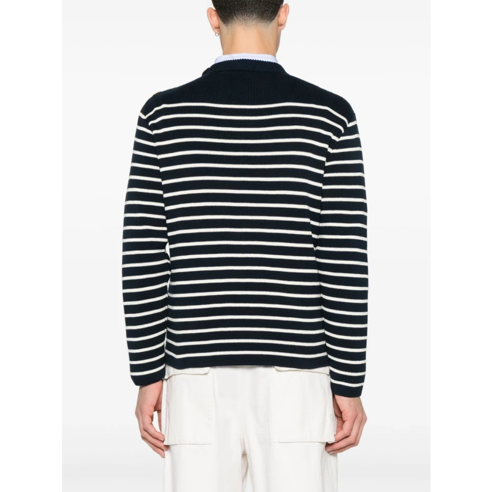 Valentino Witte Trui met Decoratieve Knoopdetails Black Heren