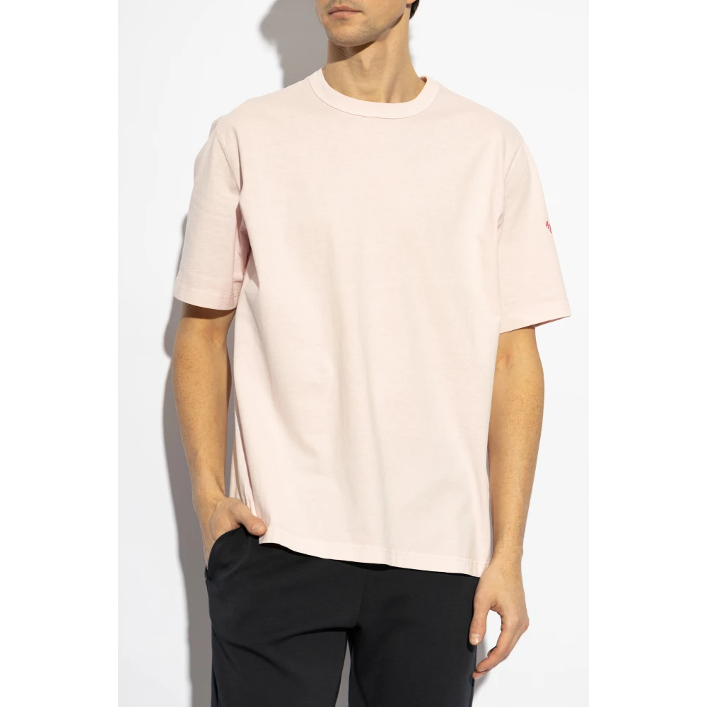 PS By Paul Smith T-shirt met geborduurd logo Pink Heren