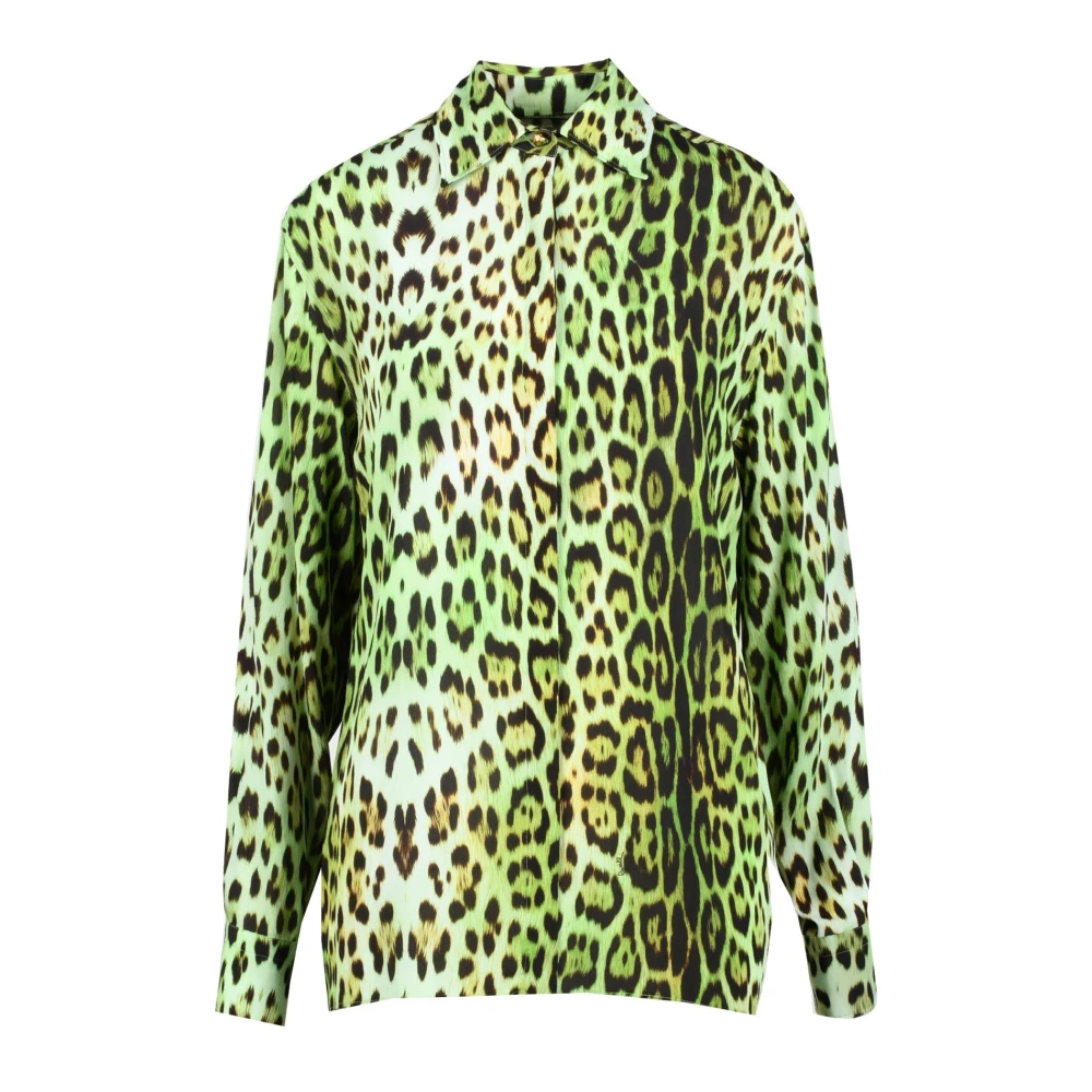 Roberto Cavalli Viscose Shirt Green Dames
