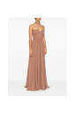 robe-marron-avec-col-halter-et-insert-cape