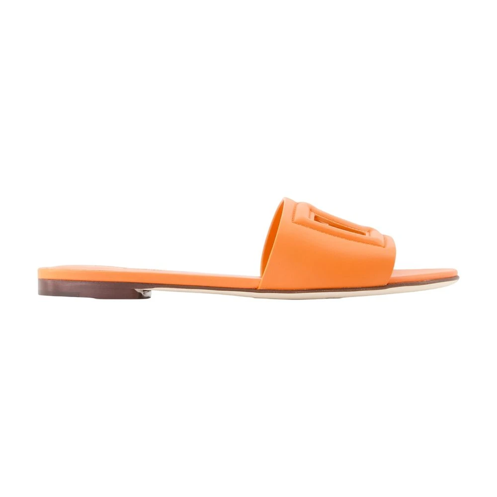Dolce & Gabbana Orange Sliders, Female, 4 Uk, Bianca Sandals