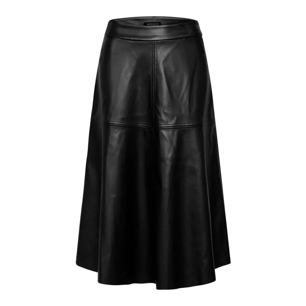 Bruuns Bazaar Black Imma Skirt - Female - Midi Skirts - Xl - Skirts