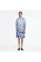 chemise-bleue-en-viscose-avec-parapluie