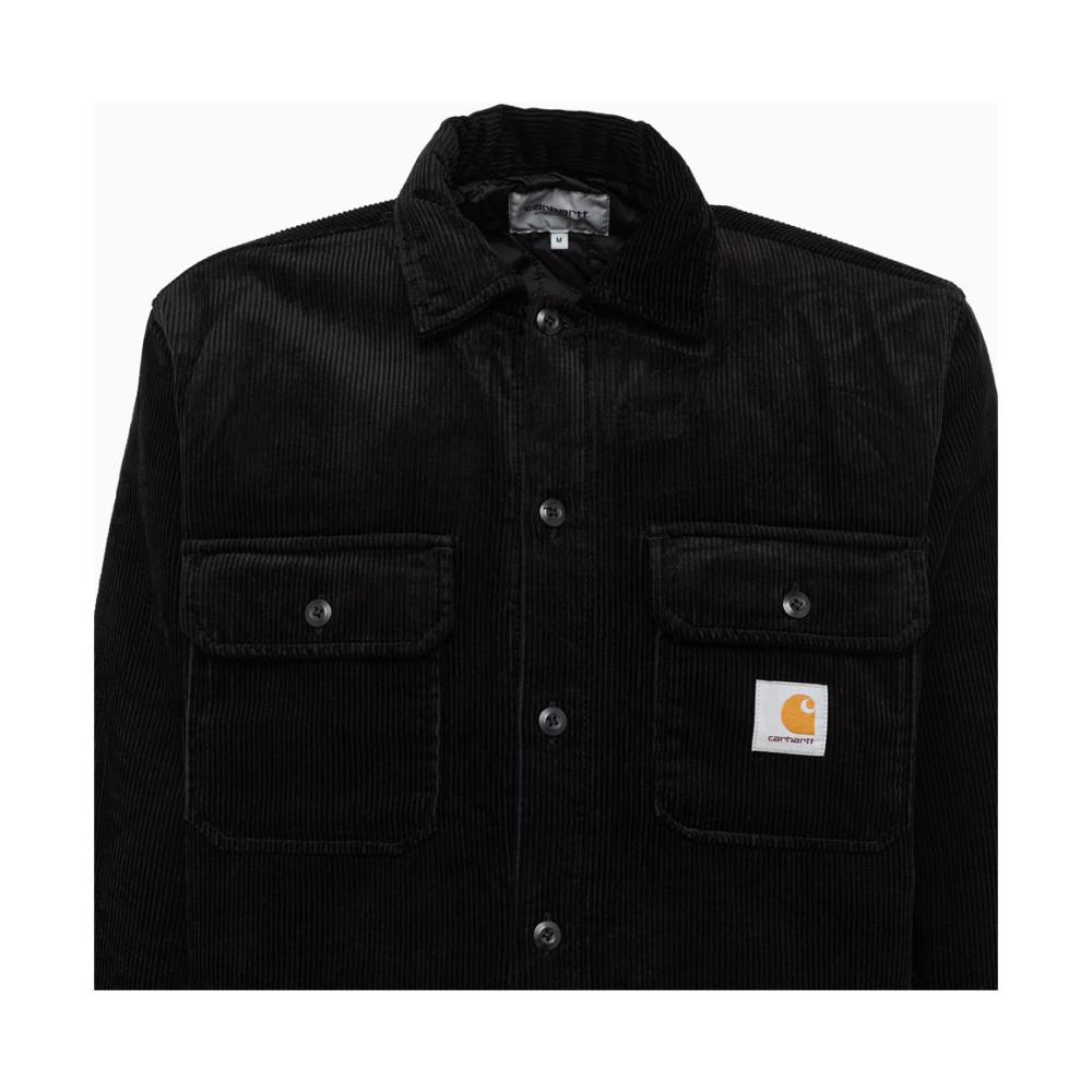 Carhartt WIP Katoenen Ribbel Textuur Jas Black Heren