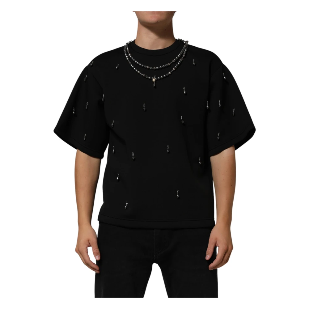 Dolce & Gabbana Men's Black Crew Neck Short Sleeves T-Shirt - T-Shirts - S - Tops