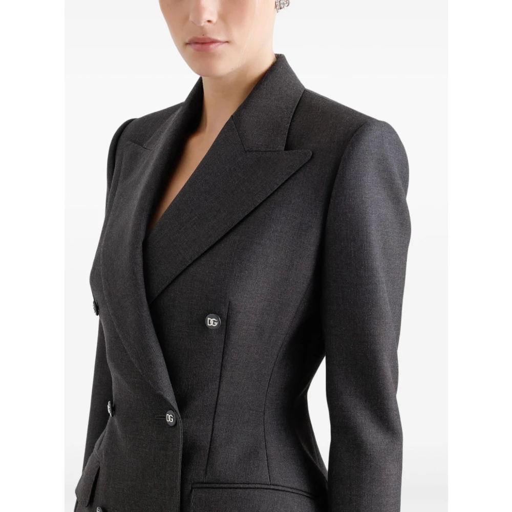 Dolce & Gabbana Elegant Double Breasted Blazer Black Dames