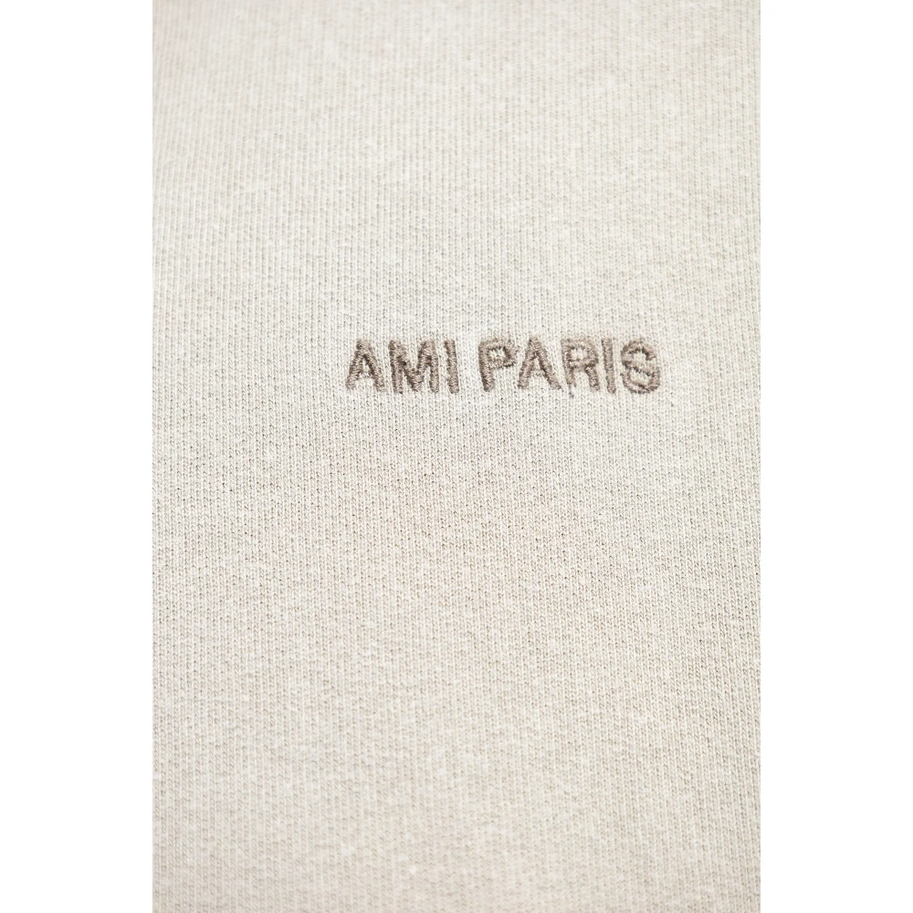Ami Paris Sweatshirt met logo Gray Heren