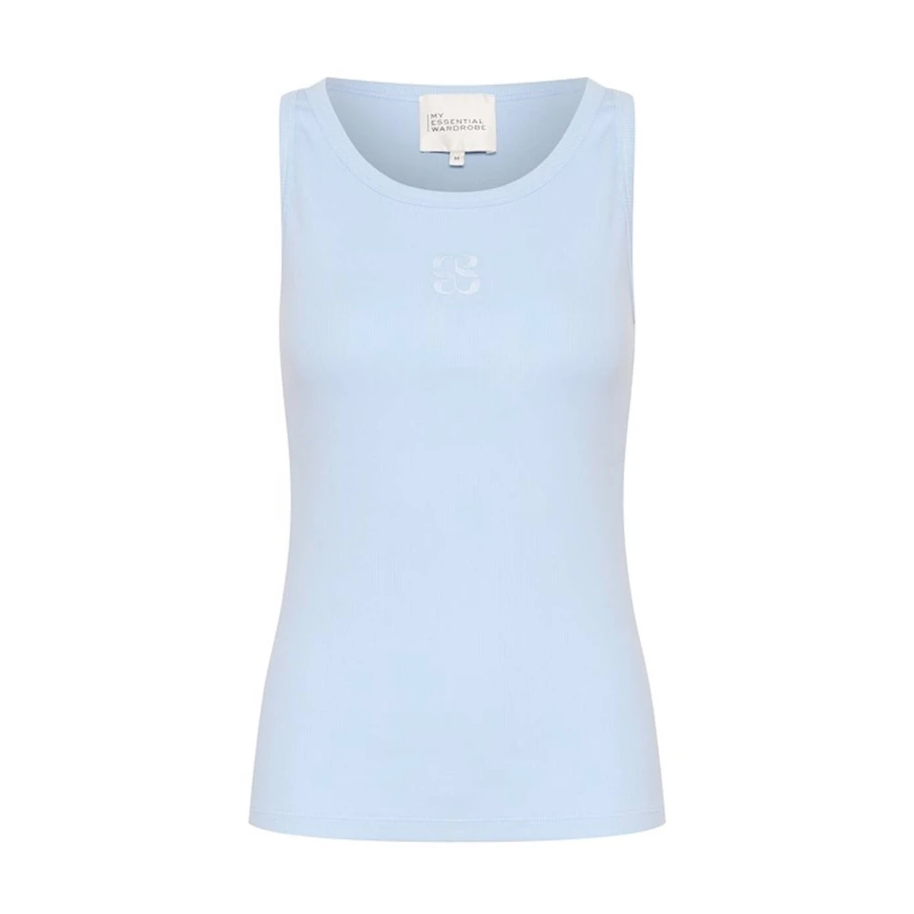 My Essential Wardrobe Korte Mouw Top MandyMW Stijl Blue Dames