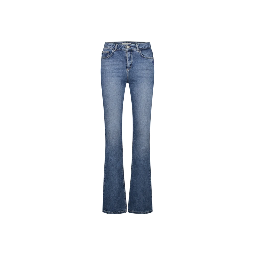 Fabienne Chapot Flare Pijp Denim Broek Blue Dames