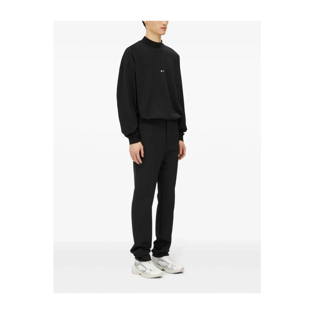 Msgm Zwarte Broek voor Mannen Aw24 Black Heren
