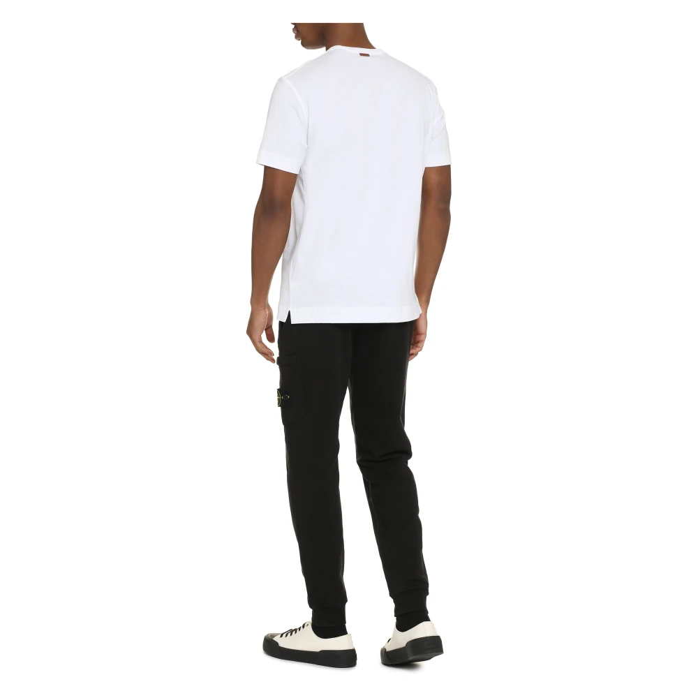 Ermenegildo Zegna Katoenen T-shirt met Logo White Heren