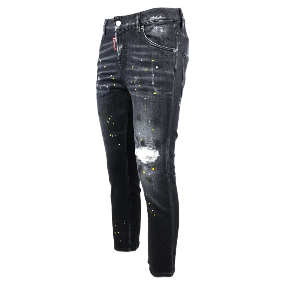 Dsquared2 Jeans met Artistiek Ontwerp Gray Dames