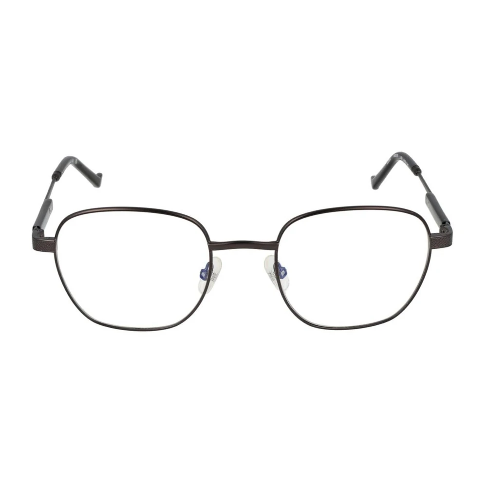 Hackett Gunmetal Square Blue-Filter Optische Frames Gray Heren