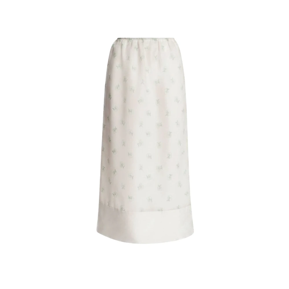 Carven Women's White Maxi Skirts, S, Sheer Skirt