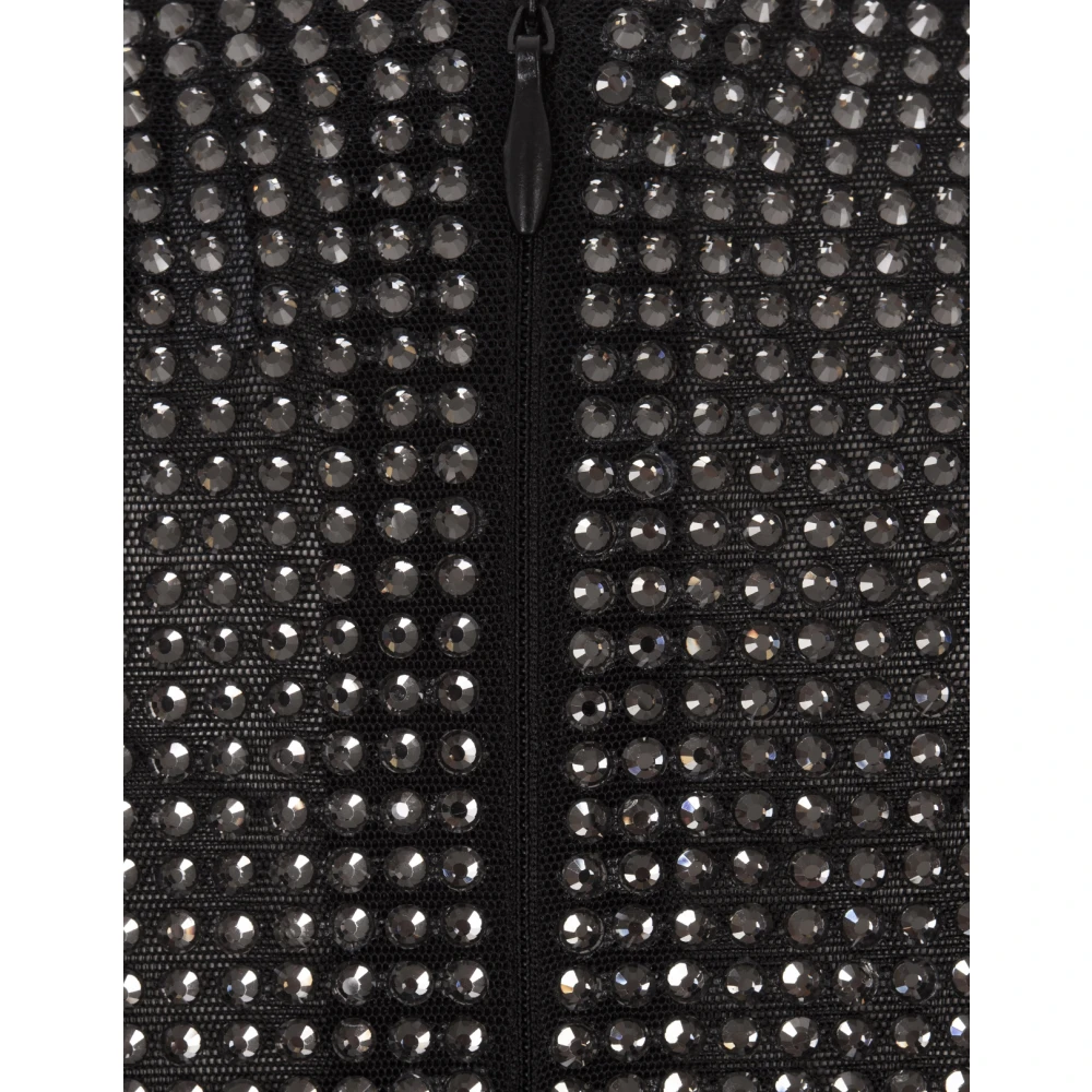 Giuseppe Di Morabito Zwart Strass Slim Fit T-shirt Black Dames