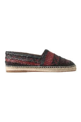 Elegant Vävd Läder Espadriller