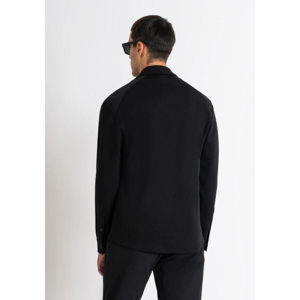 Antony Morato Katoenmix Regular Fit Overshirt Black Heren