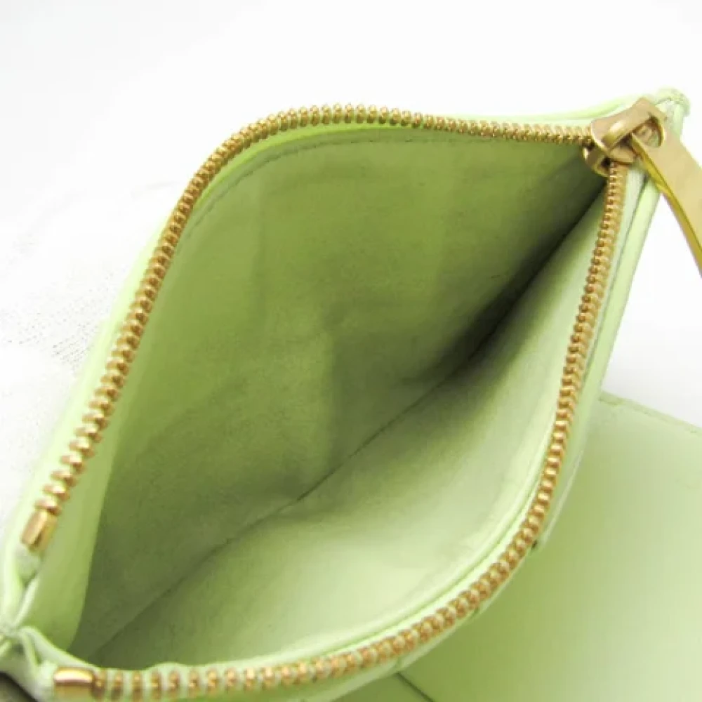 Bottega Veneta Vintage Pre-owned Leather wallets Green Dames