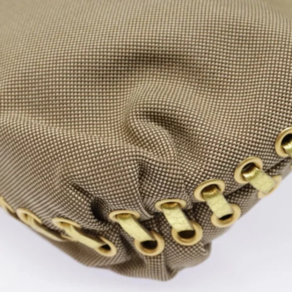 Prada Vintage Pre-owned Canvas prada-bags Beige Dames