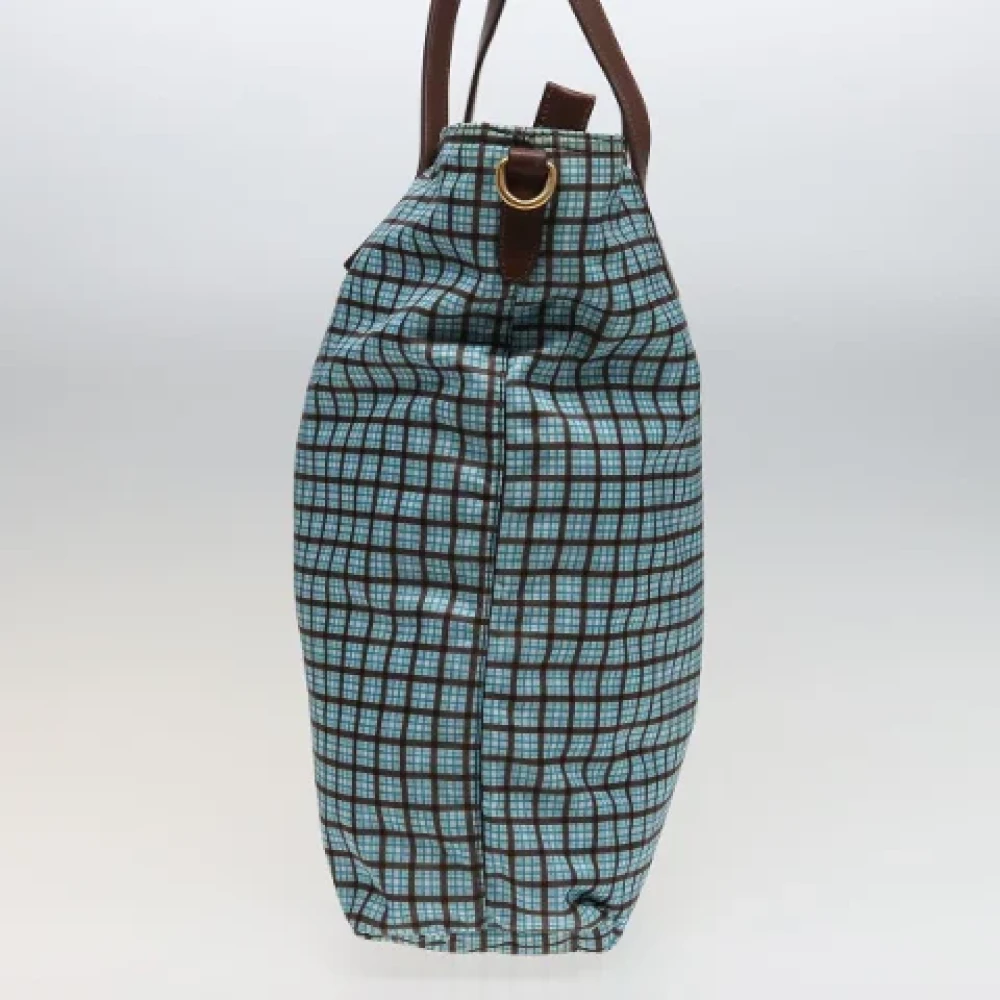 Prada Vintage Pre-owned Nylon handbags Blue Dames