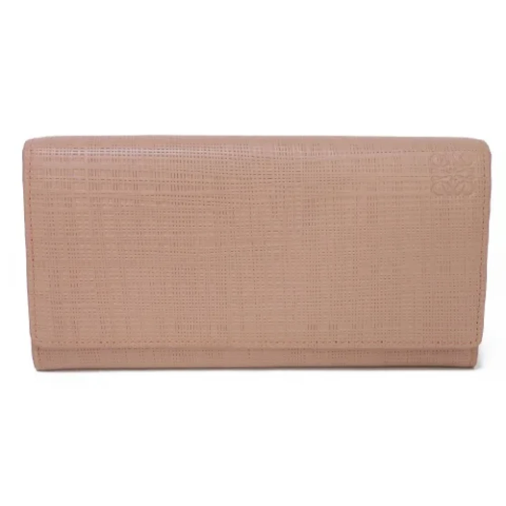 Loewe Pre-owned Leather wallets Pink Dames