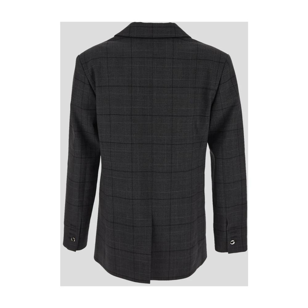 Coperni Getailleerde Wollen Jas met Uitsnede Gray Dames