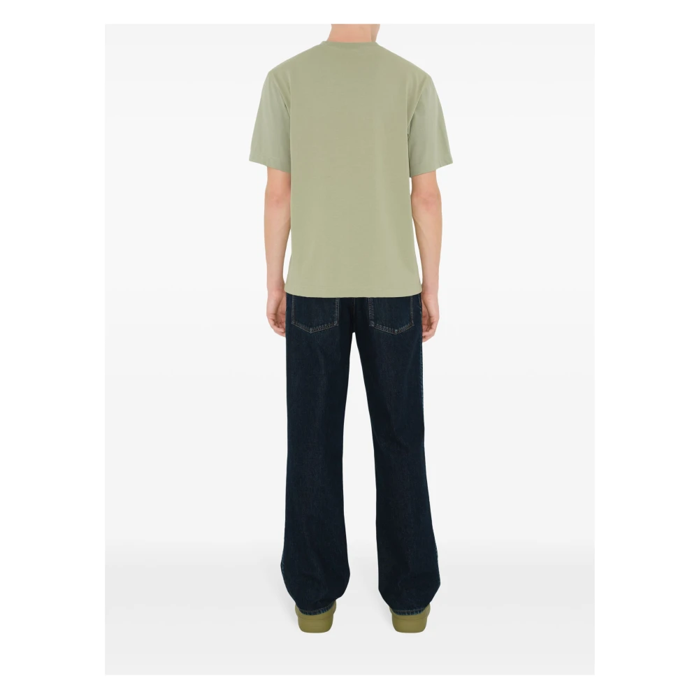 Burberry Groene T-shirt met Equestrian Knight Design Green Heren