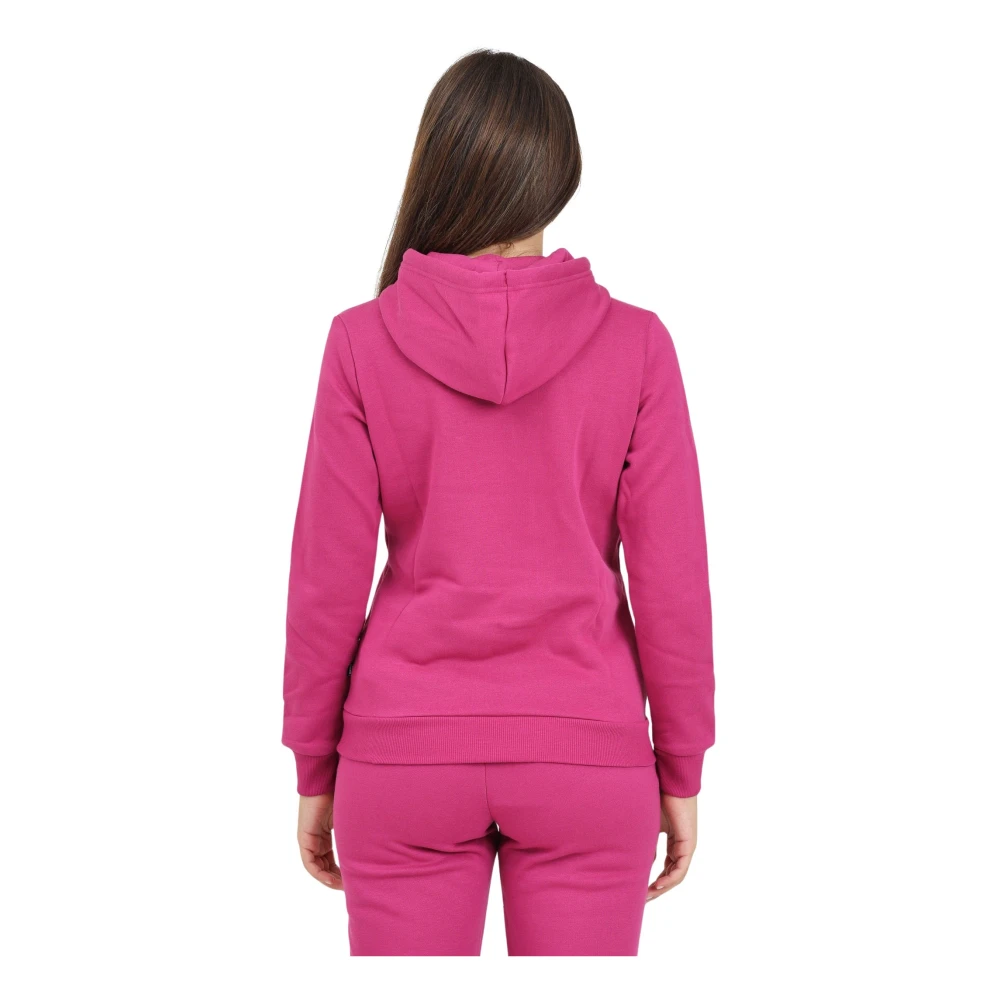 Puma Glitter Logo Hoodie Sweater Pink Dames