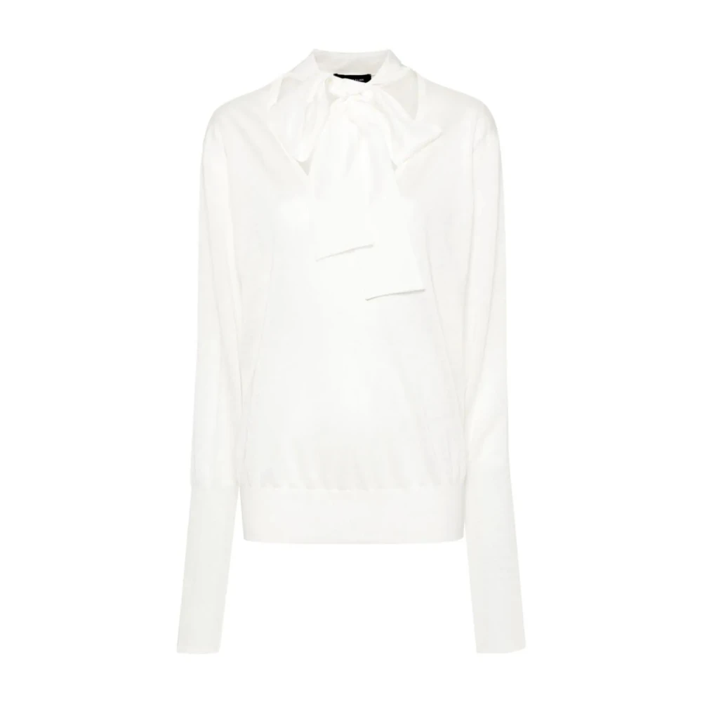 Fabiana Filippi White Blouses, Female, S, Knitwear Top