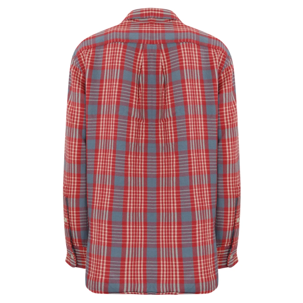 Polo Ralph Lauren Rode Katoenen Twill Geruite Overhemd Multicolor Dames