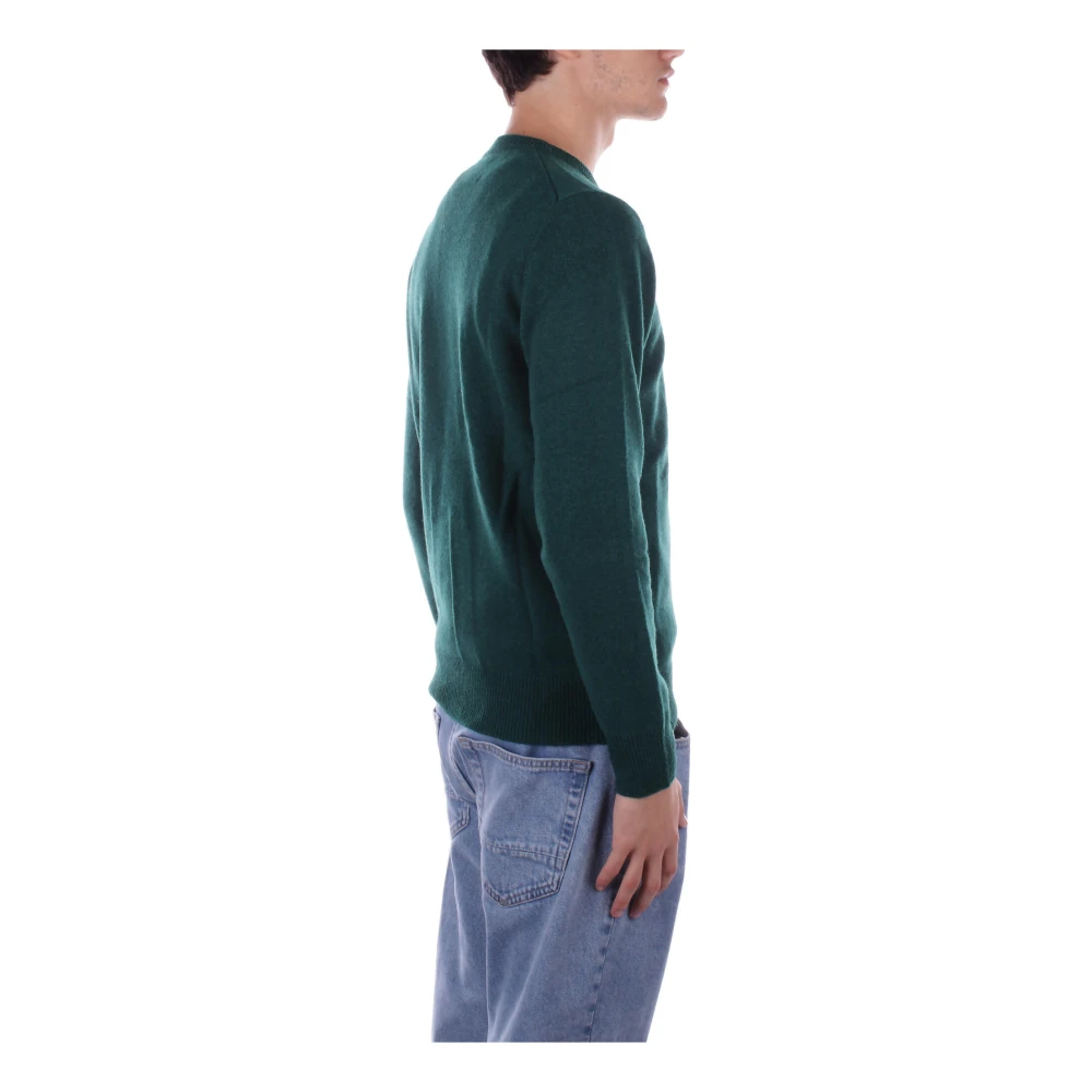 Saint Barth Groene Logo Front Sweater Green Heren