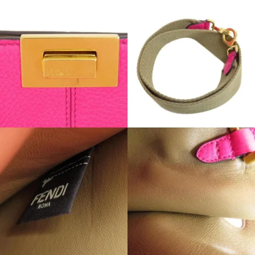 Fendi Vintage Pre-owned Leather handbags Pink Dames
