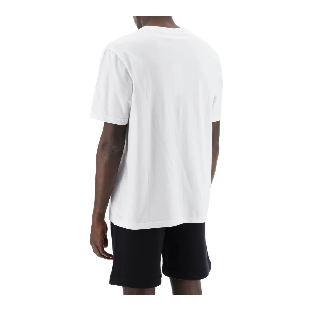 Maison Kitsuné Speedy Fox Geborduurd T-shirt White Heren