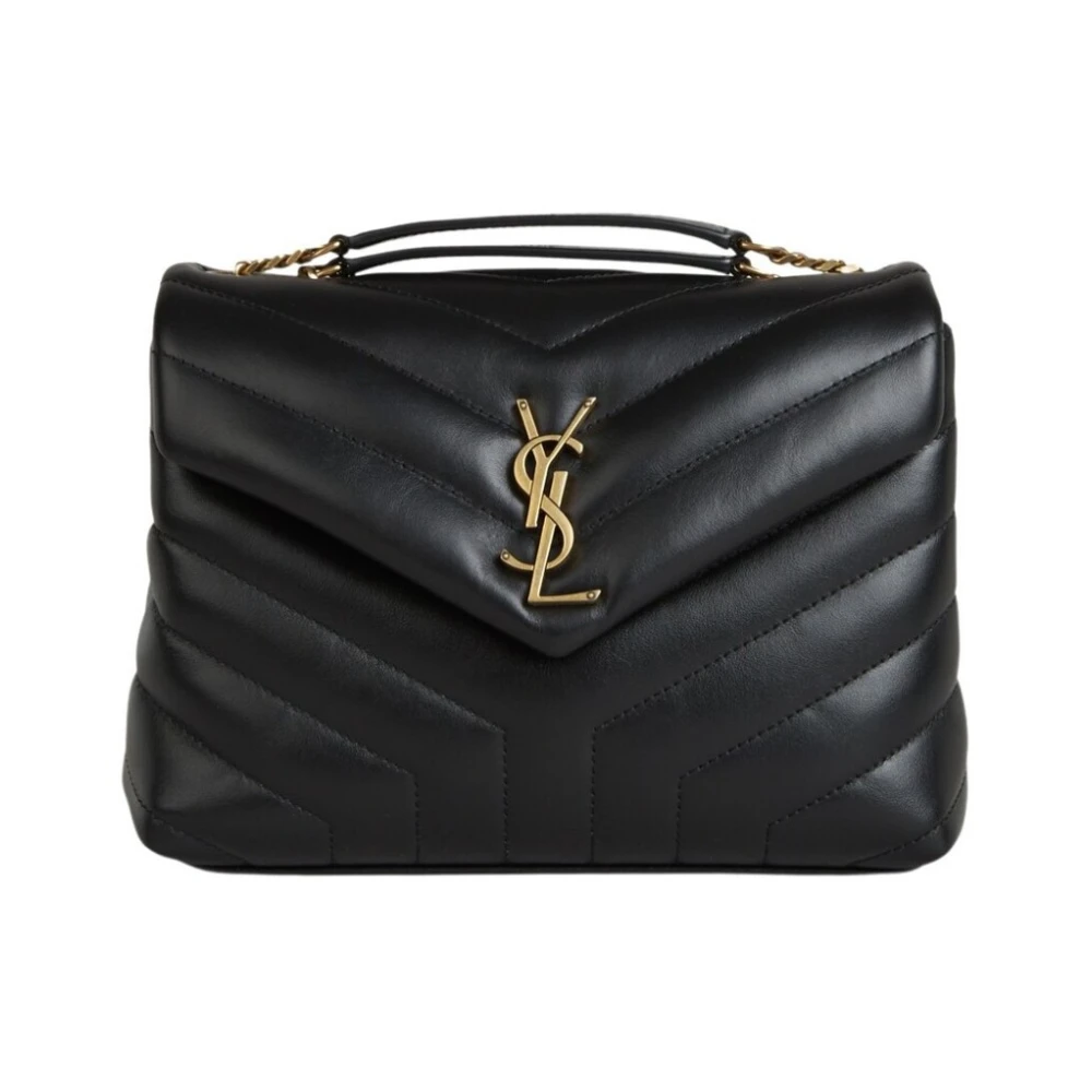 Saint Laurent Kleine Loulou Gewatteerde Schoudertas Black Dames