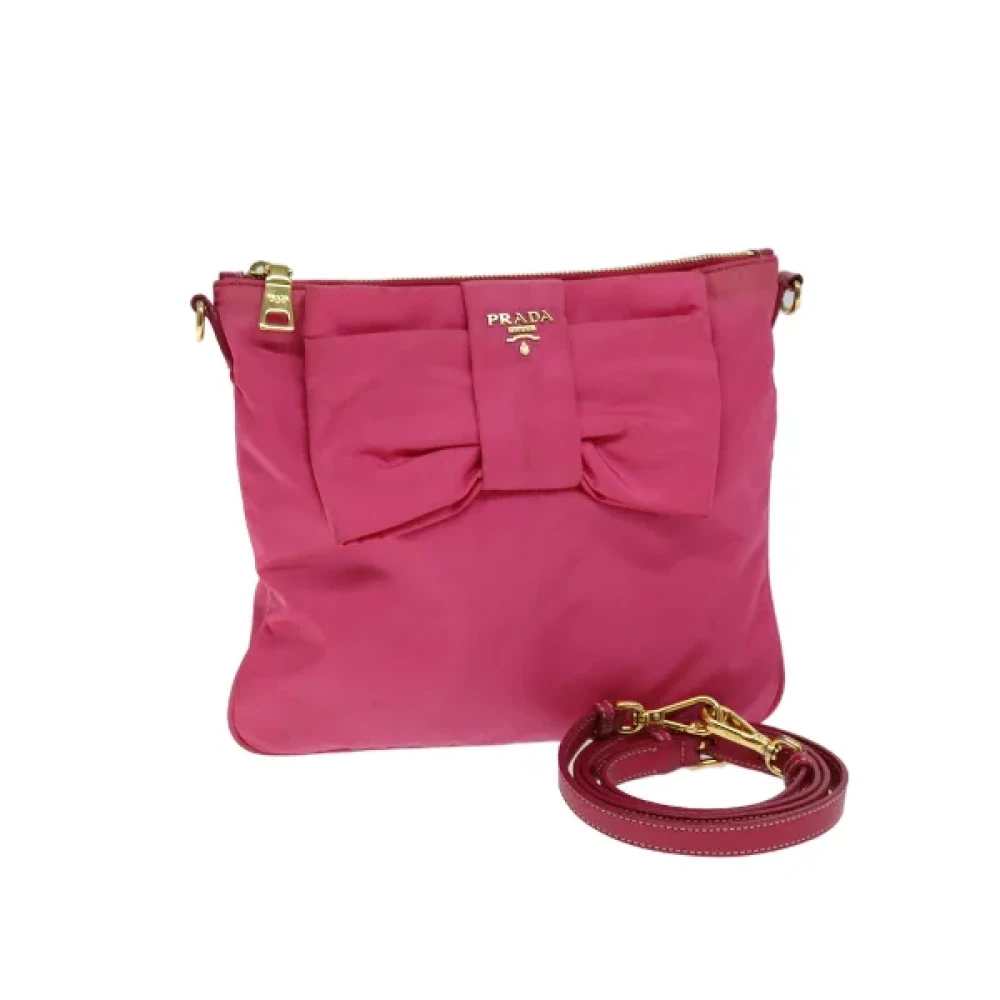 Prada Vintage Pre-owned Nylon prada-bags Pink Dames