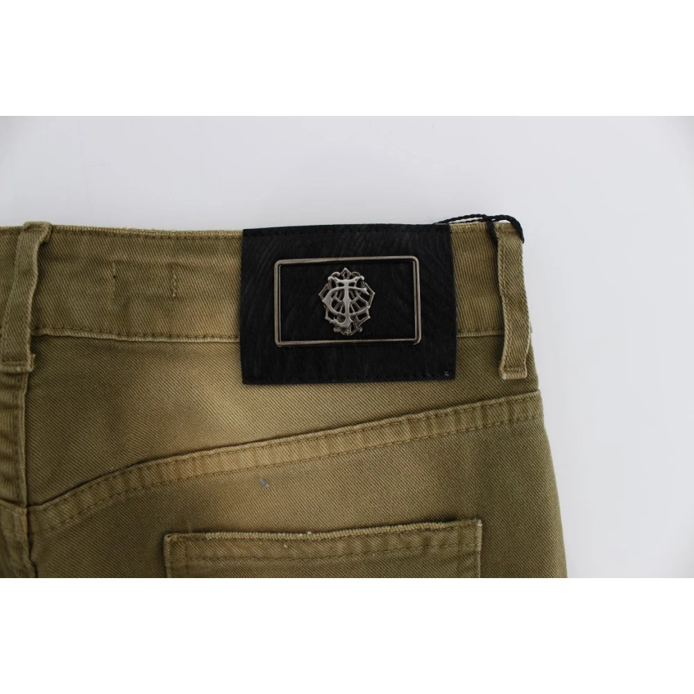 Roberto Cavalli Green Wash Slim Fit Jeans Green Dames