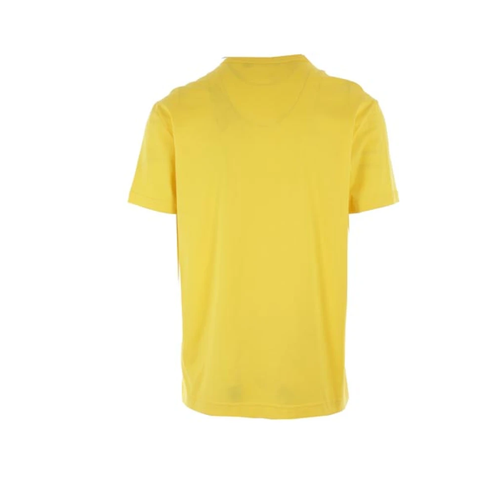Dolce & Gabbana Gele T-shirt met Ingelegd Logo Yellow Heren